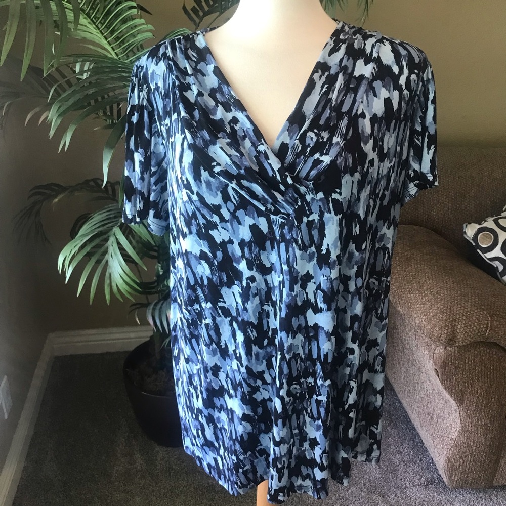 JMS 2X 18/20 short sleeve pullover stretch top